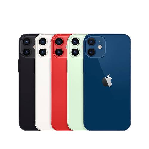 5色並べて写したAppleJapan iPhone12 mini