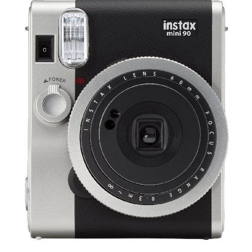 正面から見たインスタントカラーフィルム “チェキ” INSTAX mini 90 ネオクラシックのブラック