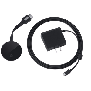 Chromecast Ultra本体と電源ケーブル