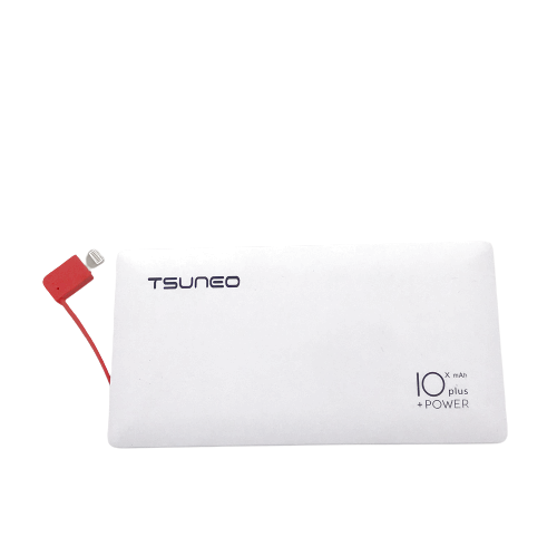 レンタル】TSUNEO ツネオ モバイルバッテリー 10000mAh PB-01 ホワイト 