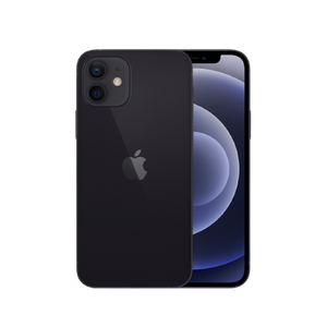 おもて面と裏面を写したiPhone12のブラック