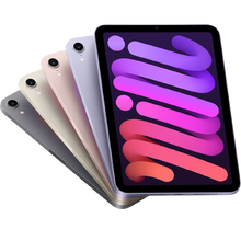 画像をギャラリービューアに読み込む, 正面から見た5色並んだアップルジャパン iPad mini