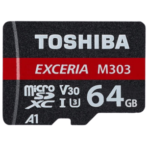 正面から写したKIOXIA キオクシア EXCERIA™ microSDHC/microSDXCメモリカード MUH-E064G