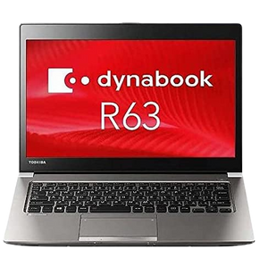 正面から見た開いた状態のDynabook dynabook R63/Y