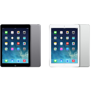 2つ並べたアップルジャパン iPad Air 16GB Wi-Fiモデル（スペースグレイとシルバー）